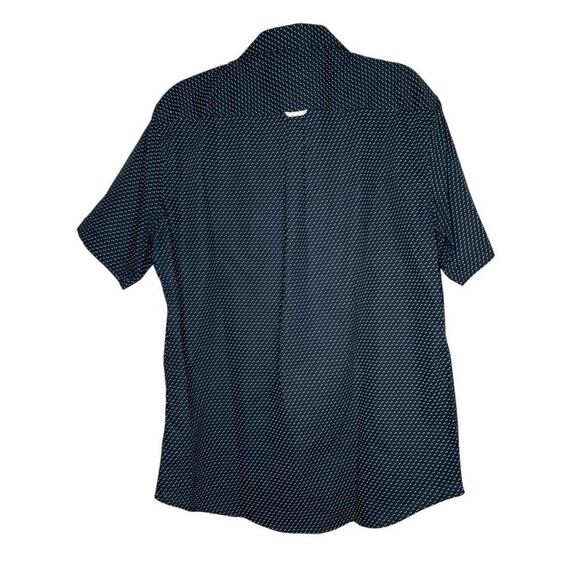 Level Ten Men’s Short Sleeve Button-Up Shirt Black with Dot Print Size XL - Picture 14 of 14